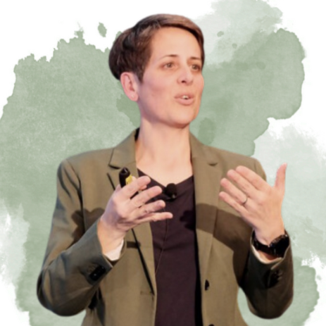 Beth Dunn speaking on stage