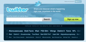 Twitter Welcome Page